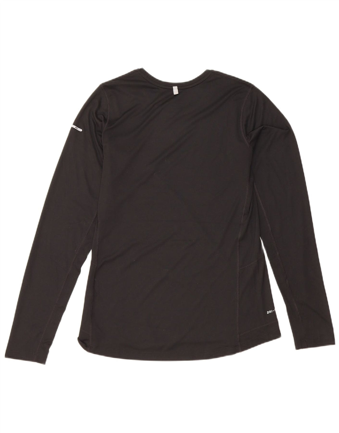 Nike Damen Dri Fit Top Langarm UK 14 Medium Schwarz