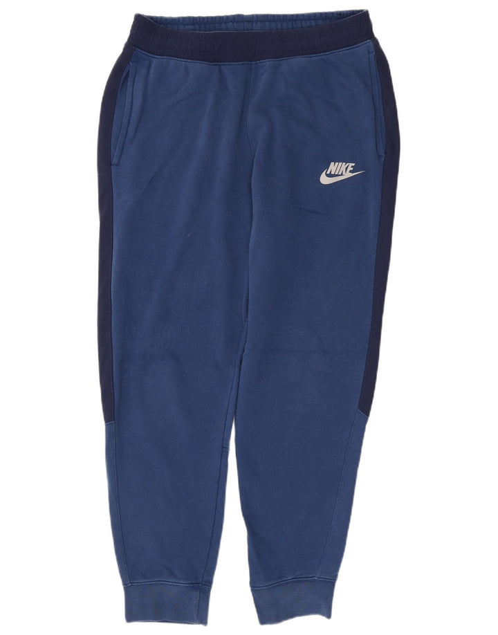 NIKE Herren-Trainingshose, Jogginghose, Mittelblau, Farbblock-Baumwolle