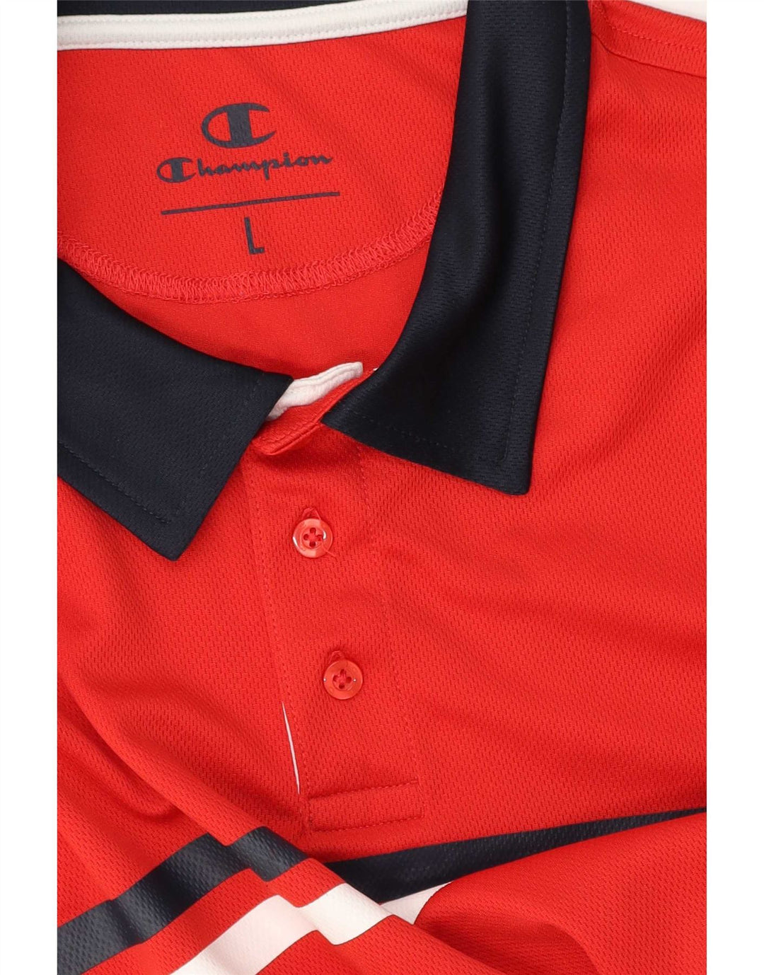 Champion Rugby-Poloshirt für Herren, groß, rot gestreift