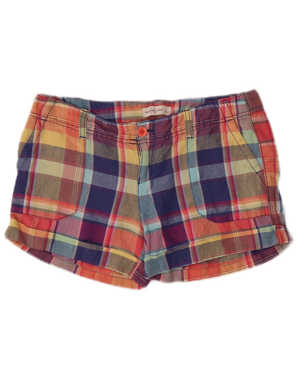 Abercrombie & Fitch Damen Chinoshorts US 2 XS W30 Mehrfarbig kariert