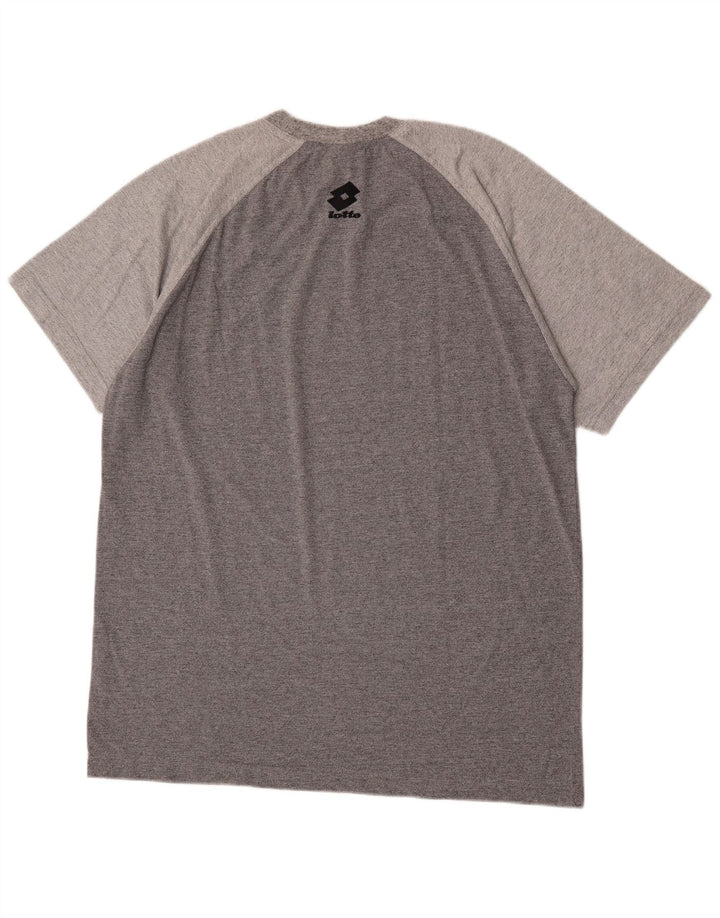 LOTTO Herren-T-Shirt mit Grafik, XL, grau meliert, Polyester