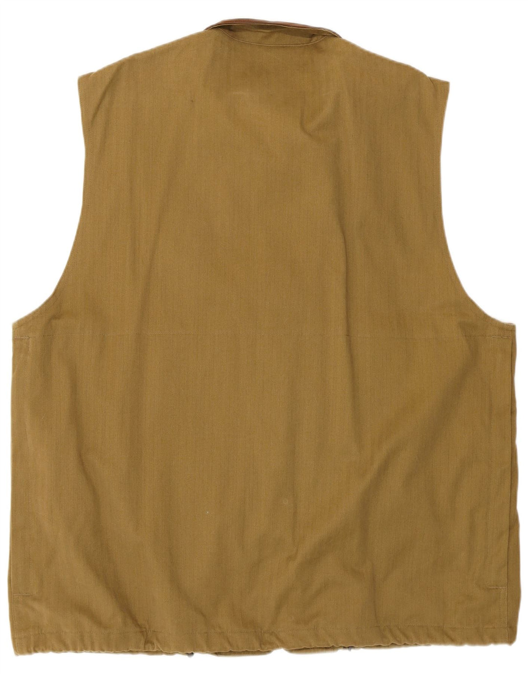 Vintage Herren Utility Gilet IT 54 2XL Khaki Farbblock