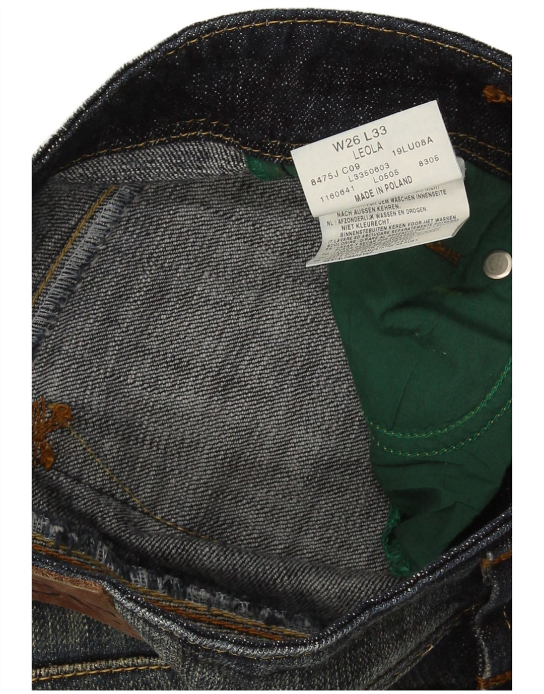 Lee Damen Leola Bootcut Jeans W26 L33 Marineblau Baumwolle