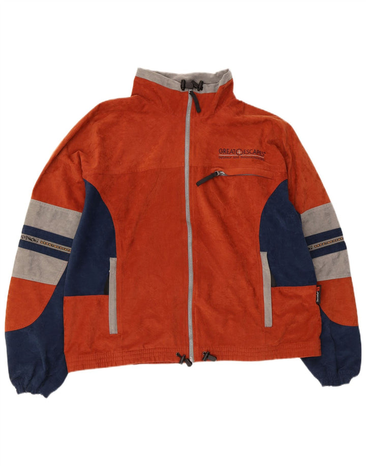 Great Escapes Herren-Trainingsanzug-Oberteil, Jacke, XL, Orange, Farbblock
