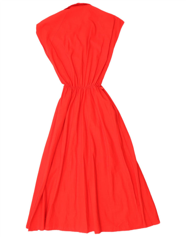 Vintage Damen Maxikleid UK 8 Small Rot