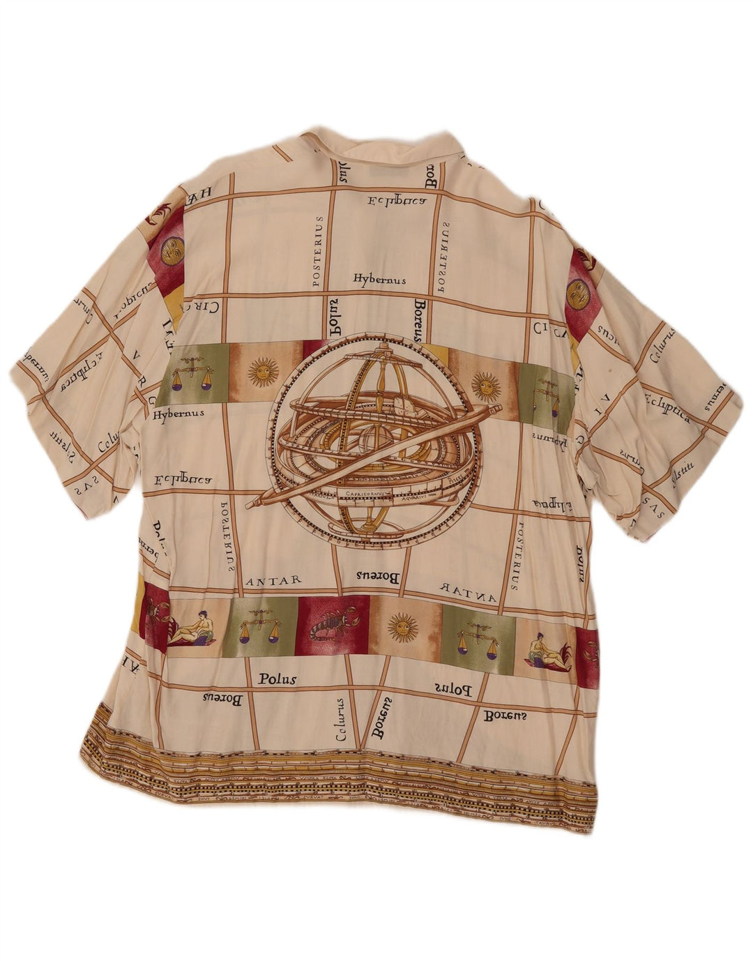 MARCELLO CIONI Damen Grafik-Hemdbluse IT 48 XL Off White Colourblock