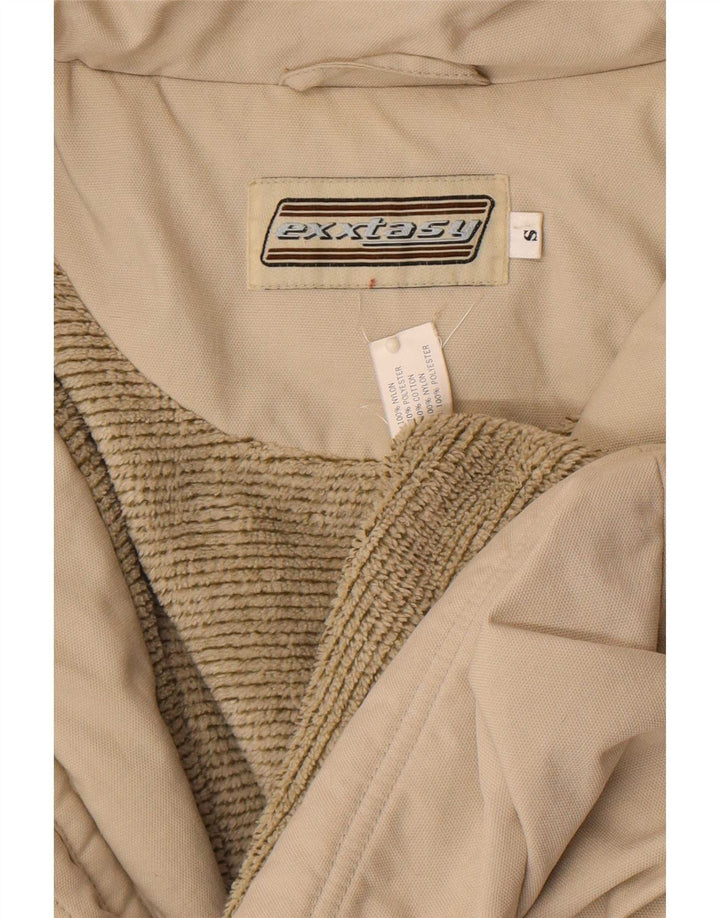 Exxtasy Herren Loose Fit Windjacke UK 36 Small Beige Nylon