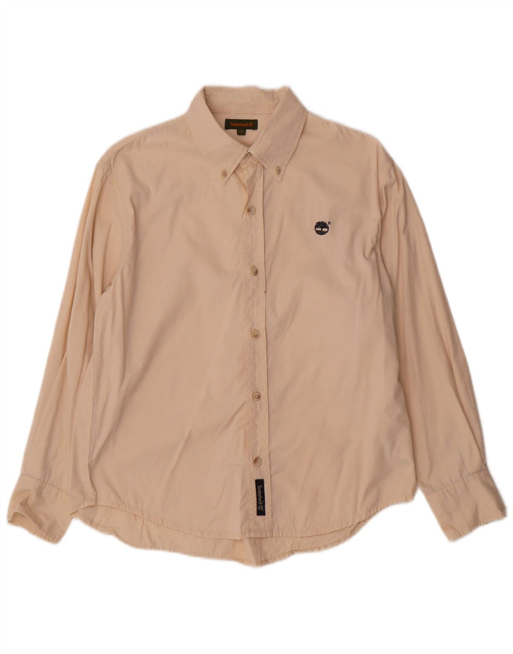 Timberland Jungen-Hemd, 11–12 Jahre, beige Baumwolle
