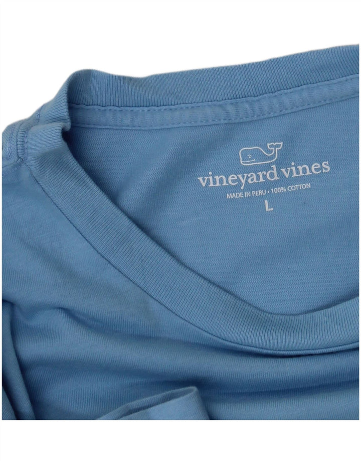 VINEYARD VINES Herren-T-Shirt mit Grafik, Größe L, aus blauer Baumwolle