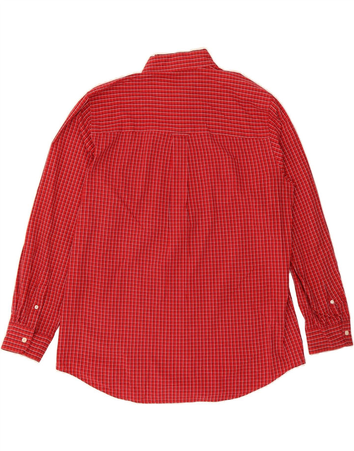 CHAPS Mens Easy Care Shirt Large Red Check Cotton Vintage Chaps and Second-Hand Chaps from Messina Hembry 