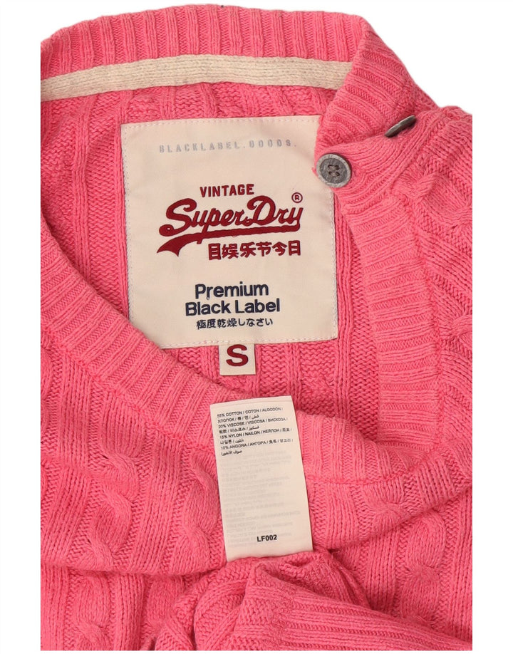 Superdry Damen-Pullover mit U-Boot-Ausschnitt, Gr. 10, Größe S, Rosa, Baumwolle