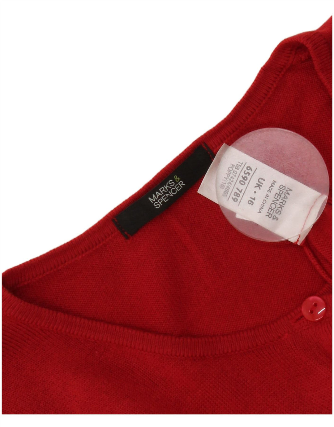 Marks & Spencer Damen-Cardigan-Pullover UK 16 Large Rot Acryl