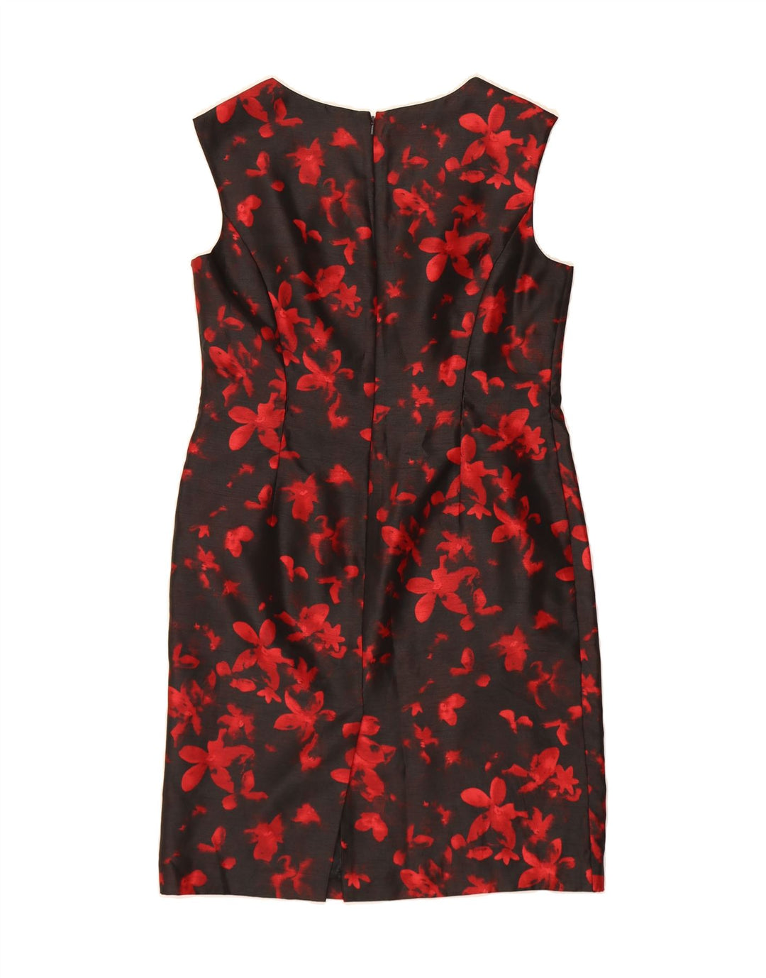 JAQUES VERT Womens Sleeveless Sheath Dress UK 12 Medium  Black Floral Vintage Jaques Vert and Second-Hand Jaques Vert from Messina Hembry 