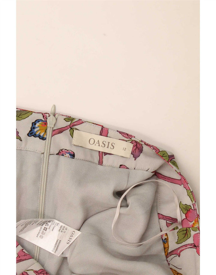 Oasis Damen Wickel-Minirock UK 12 Medium W32 Mehrfarbig geblümt