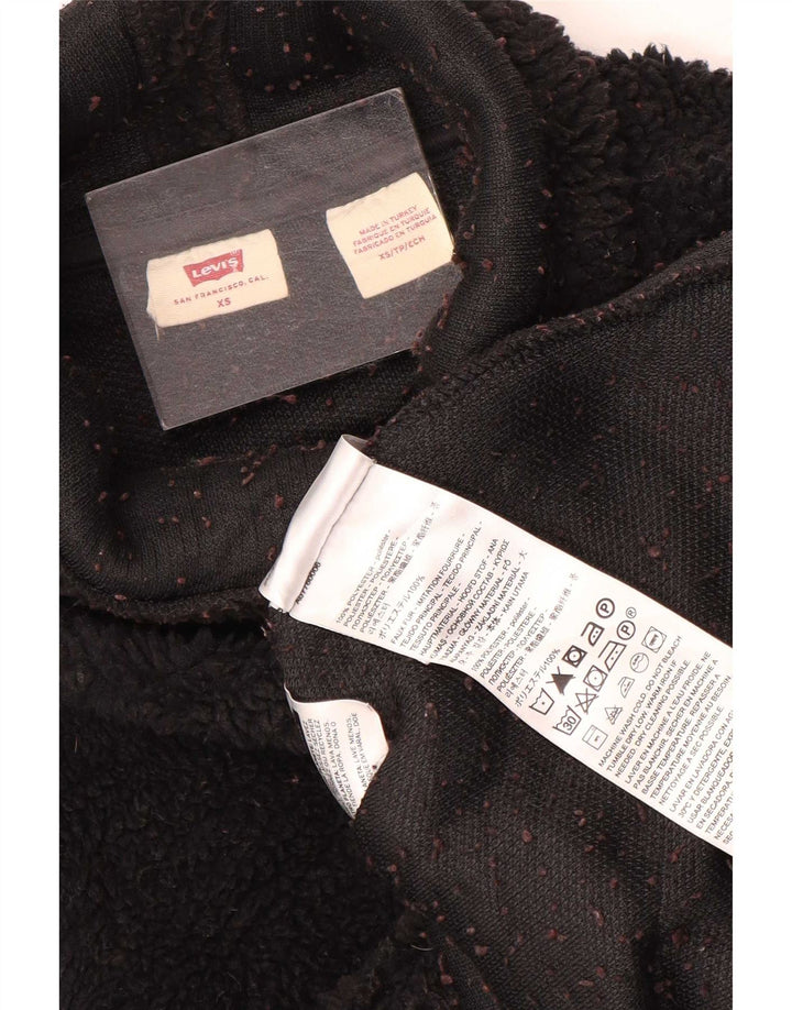 Levi's Damen-Oversize-Fleecepullover UK 6 XS Schwarz Polyester