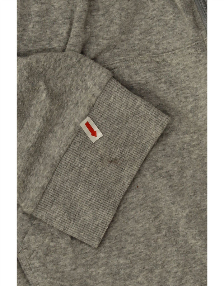 Calvin Klein Herren-Kapuzenpullover mit Reißverschluss, mittelgraue Baumwolle