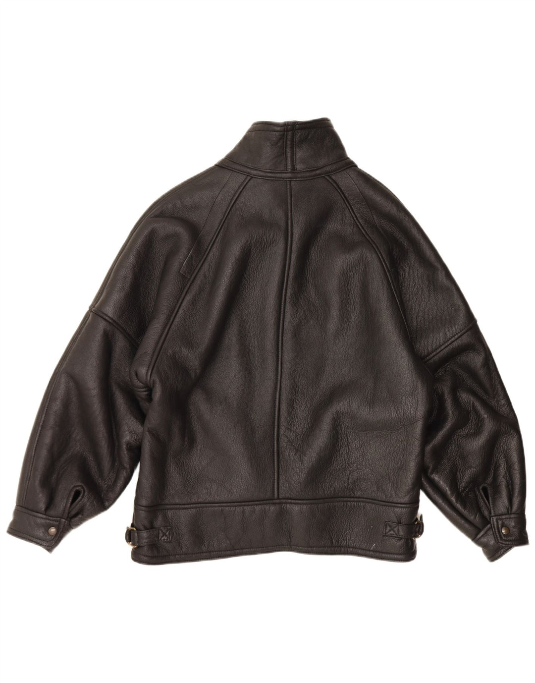 Vintage Herren Shearling Jacke IT 54 2XL Schwarz Shearling