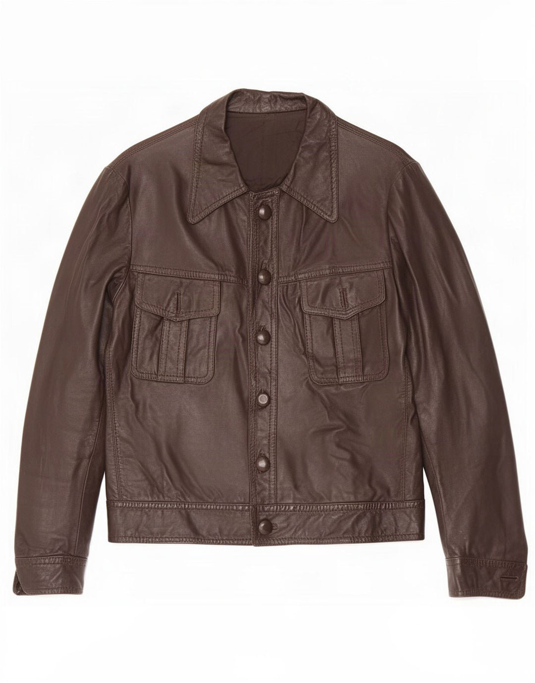 Vintage Herren Lederjacke UK 36 Small Brown