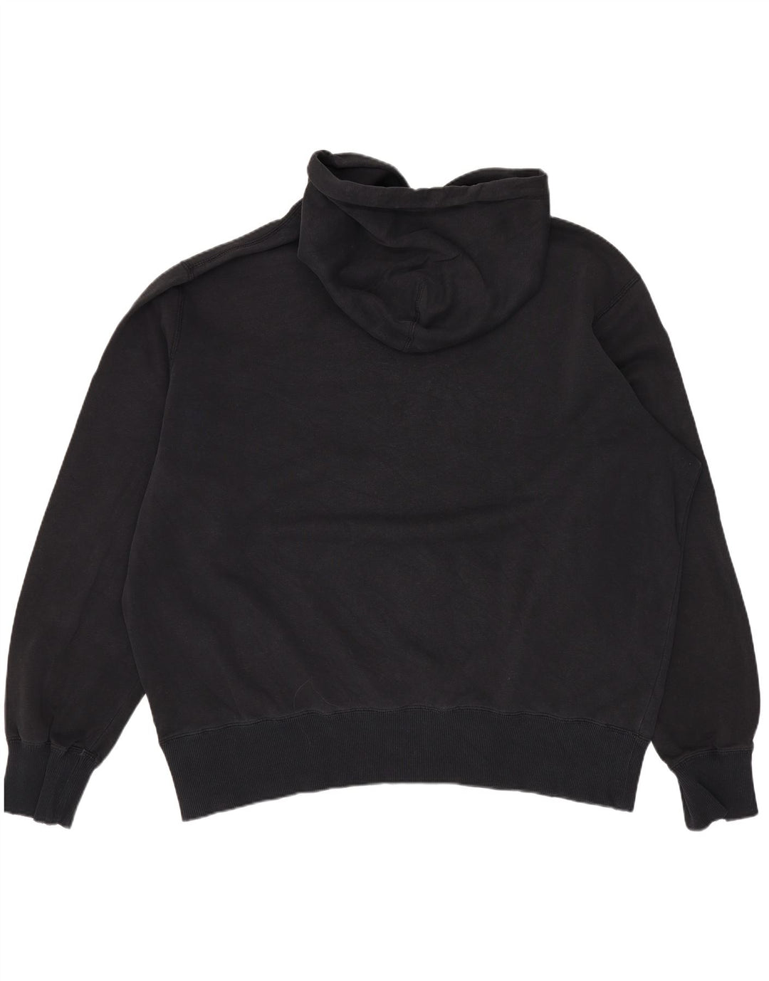 NIKE Womens Graphic Oversized Hoodie Pullover UK 18 XL Schwarz Baumwolle