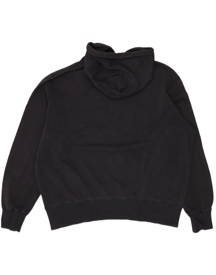 NIKE Womens Graphic Oversized Hoodie Pullover UK 18 XL Schwarz Baumwolle