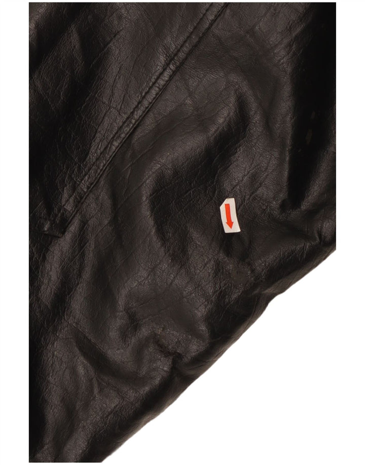 Vintage Herren Lederjacke UK 38 Medium Schwarz