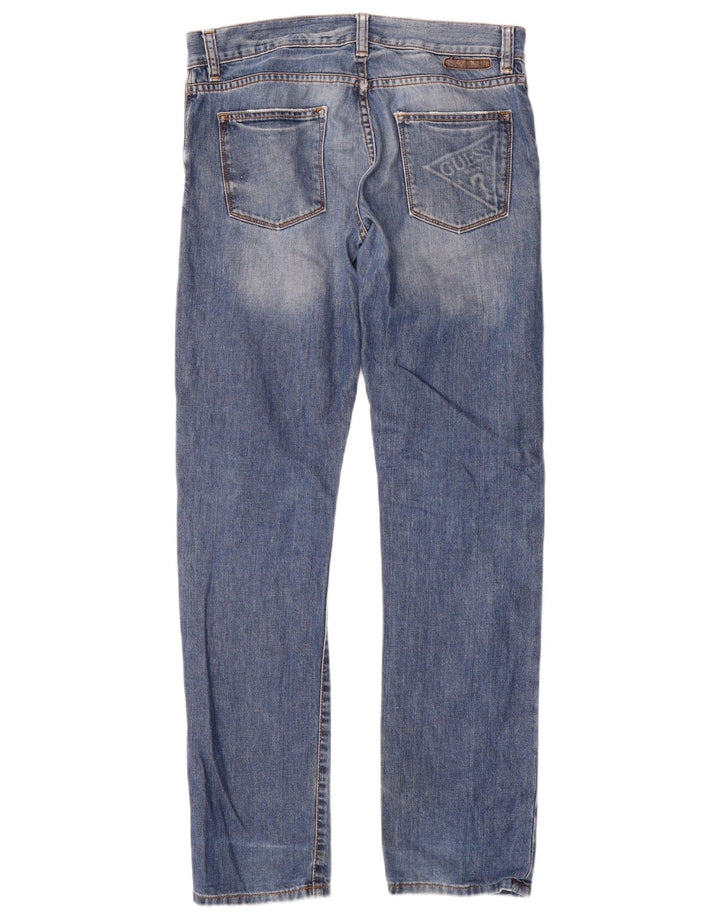 Guess Distressed-Jeans für Jungen, normale Passform, gerade Passform, 15–16 Jahre, W32, L33, Blau