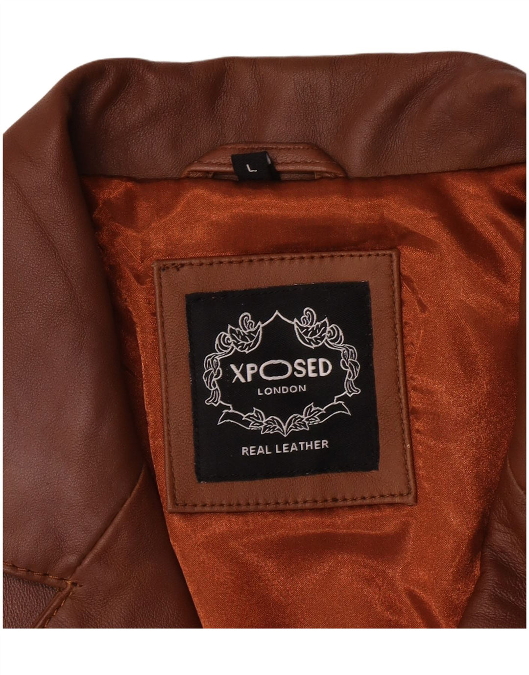 Vintage Herren 3 Knopf Leder Blazer Jacke UK 40 Großes braunes Leder