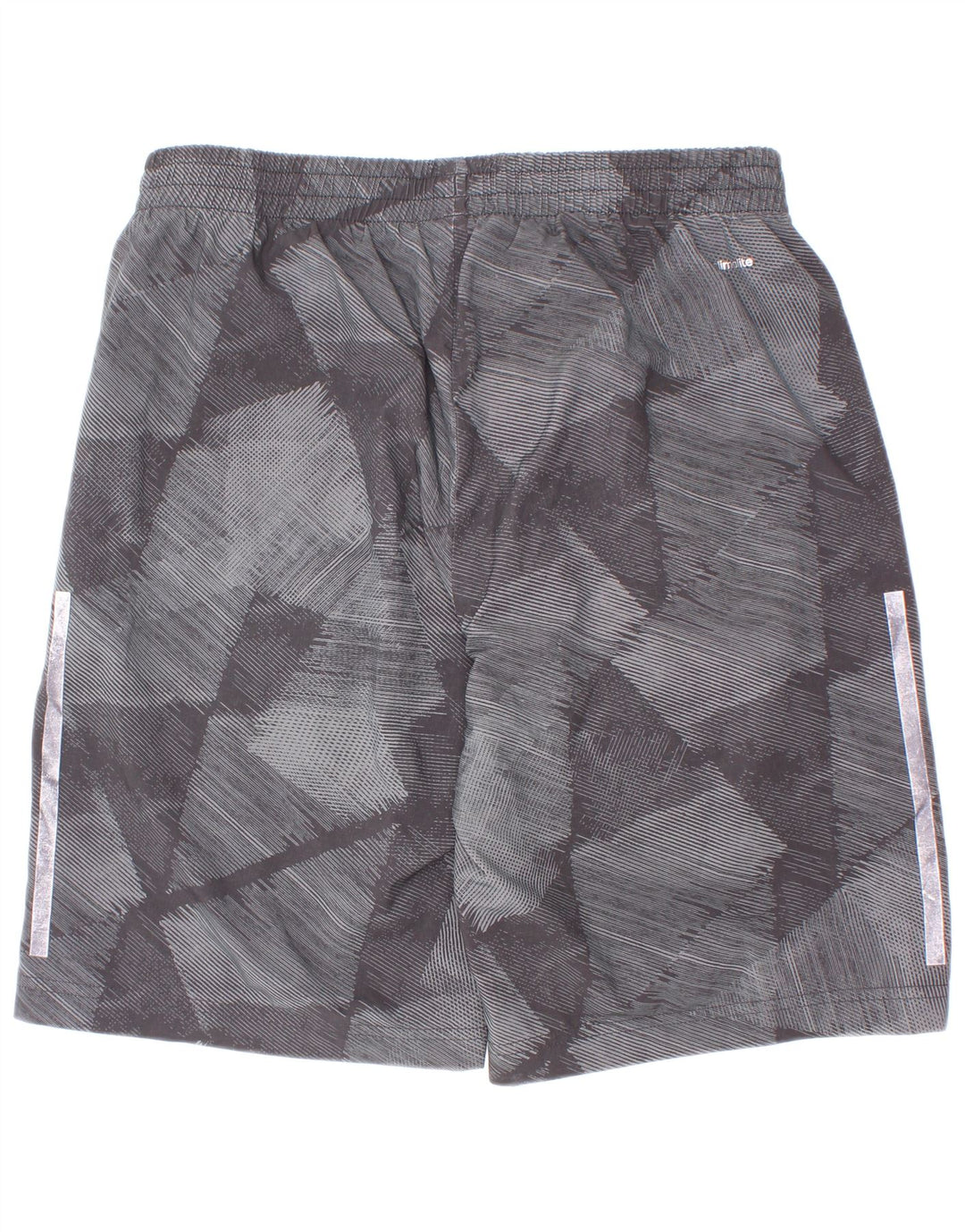 Adidas Climalite Sportshorts für Jungen, 13–14 Jahre, graues geometrisches Polyester
