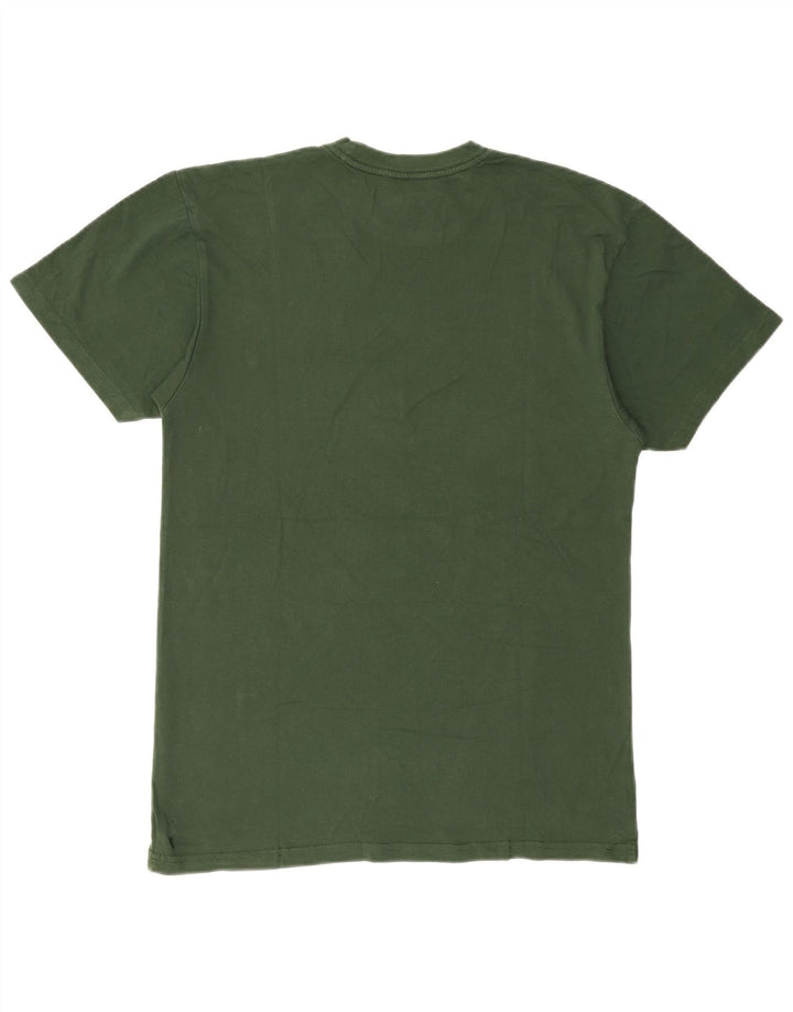 Vans Herren Classic Graphic T-Shirt-Oberteil aus mittelgrüner Colourblock-Baumwolle