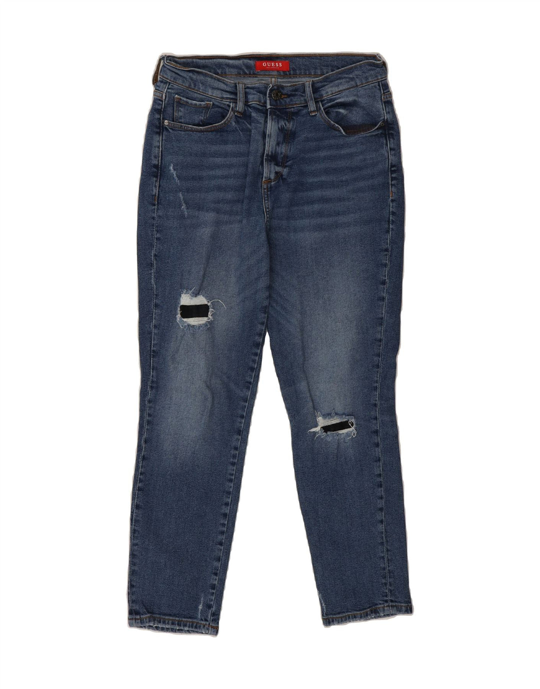GUESS Womens Distressed Slim Jeans W28 L26 Blue Cotton Vintage Guess and Second-Hand Guess from Messina Hembry 