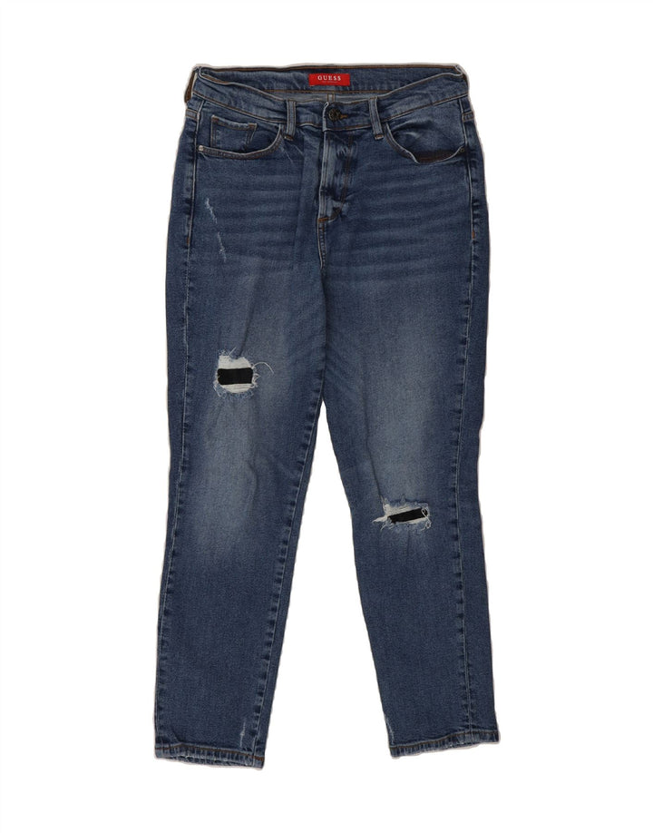 GUESS Womens Distressed Slim Jeans W28 L26 Blue Cotton Vintage Guess and Second-Hand Guess from Messina Hembry 