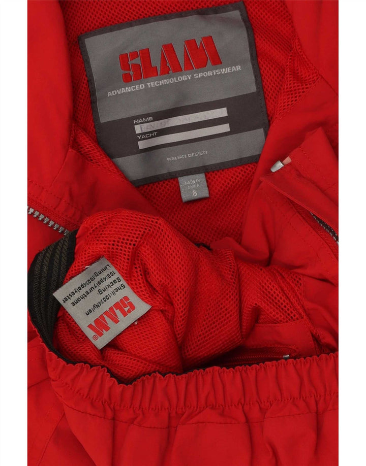 Slam Bomberjacke für Jungen, 5–6 Jahre, rotes Polyester