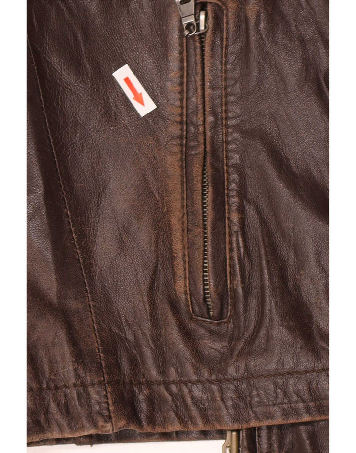 In Extenso Herren Lederjacke UK 40 Large Braun