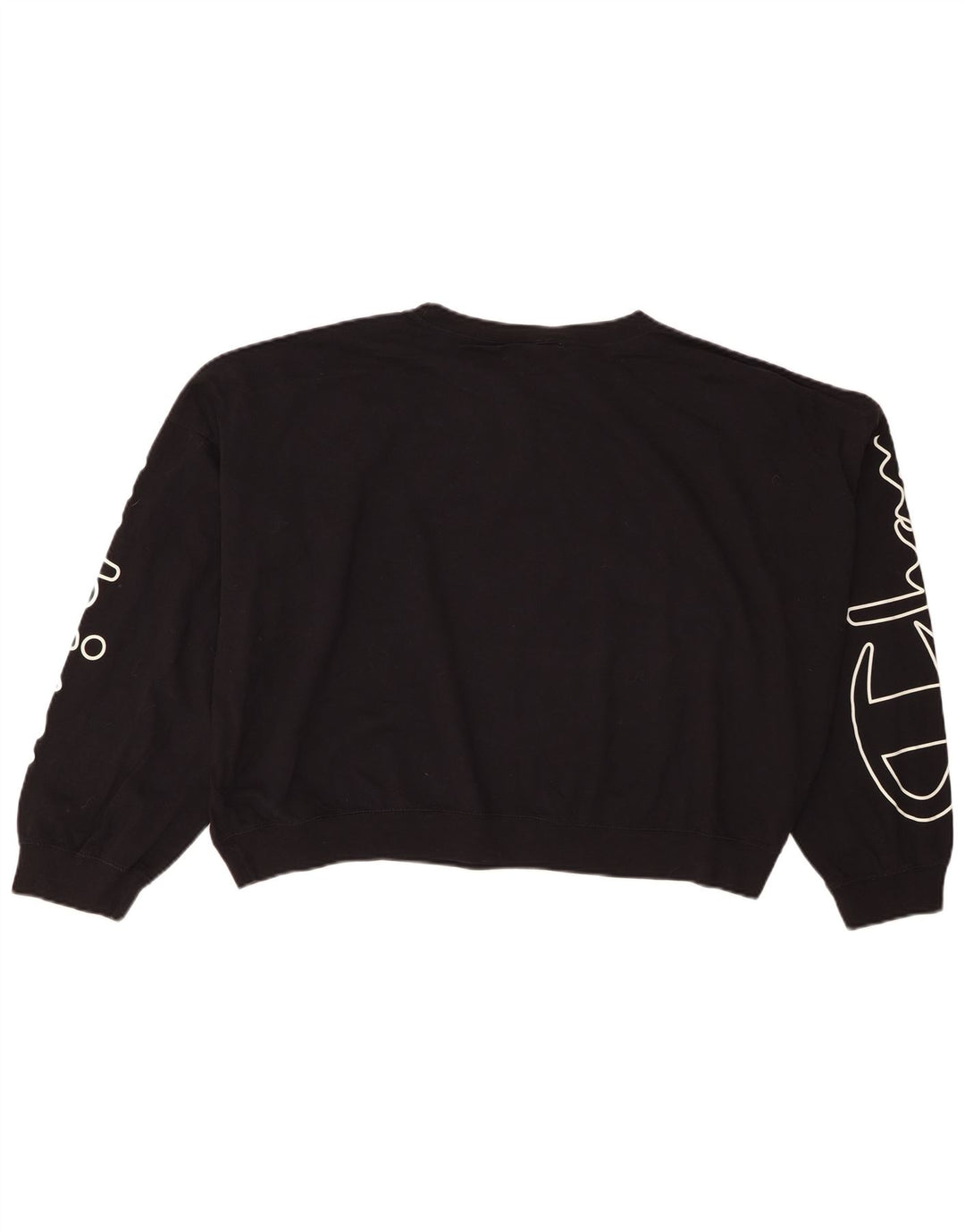 Champion Damen-Pullover mit übergroßem Grafik-Sweatshirt, Gr. 14, mittelschwarz