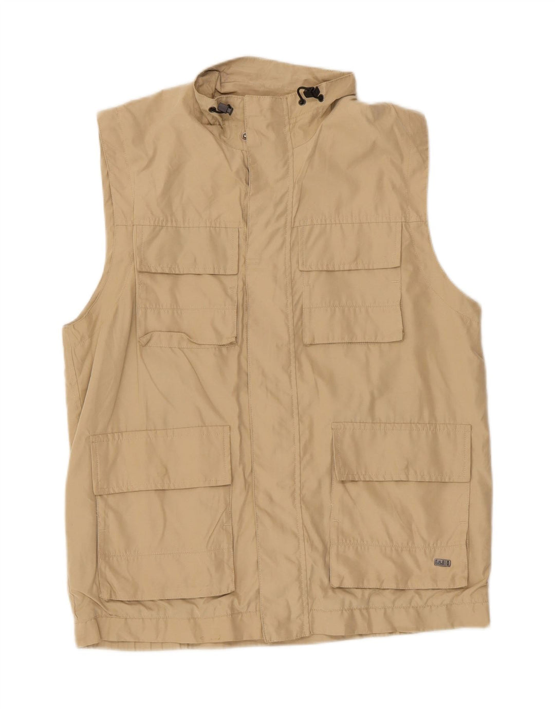 WAMPUM Herren-Utility-Gilet, UK 38, mittelbeigefarbenes Polyester