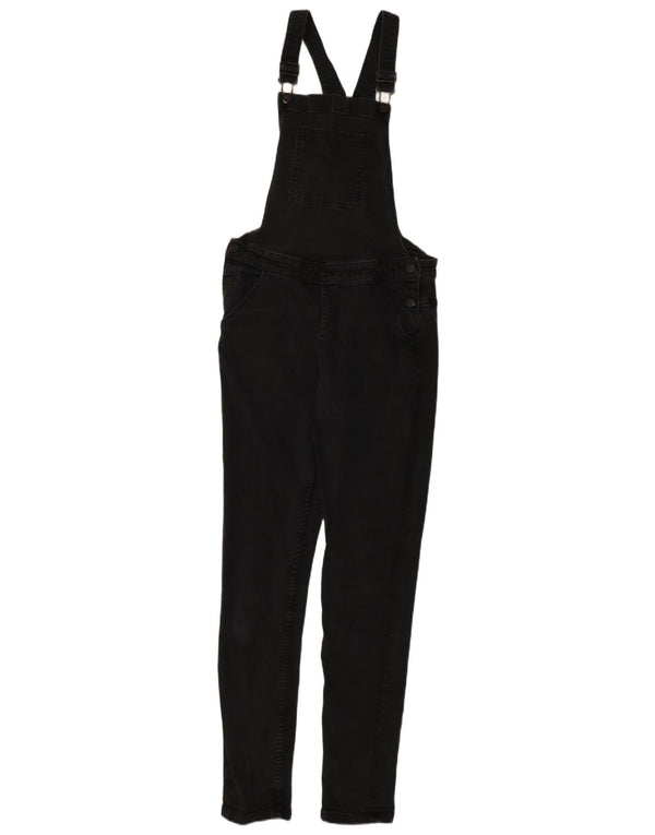 Marks & Spencer Mädchen-Latzhose, Jeans, 14–15 Jahre, W30, L29, schwarze Baumwolle