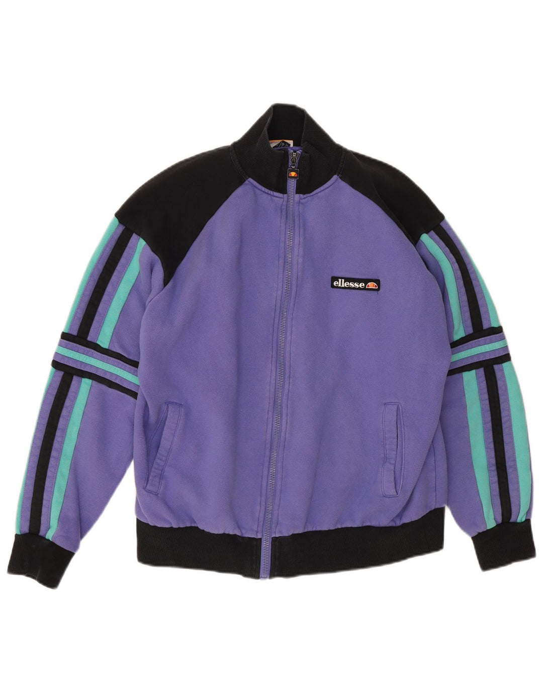 Ellesse Damen-Trainingsanzug-Top-Jacke, UK 12, mittelviolett, Farbblock