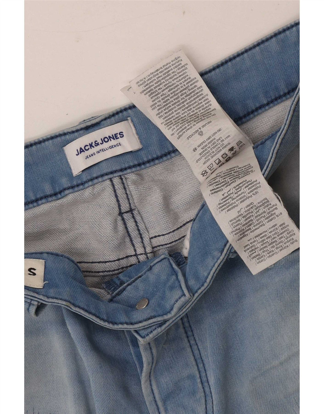 Jack & Jones Herren-Jeansshorts im Used-Look, Größe S, W29, Blau, Baumwolle
