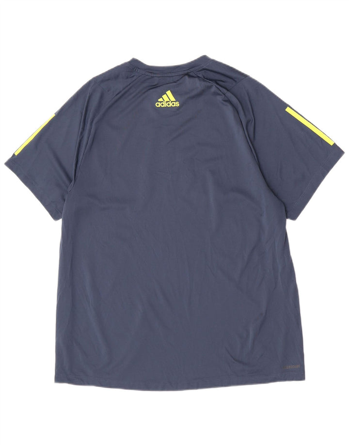 Adidas Herren-T-Shirt mit regulärer Grafik, groß, Marineblau, Farbblock