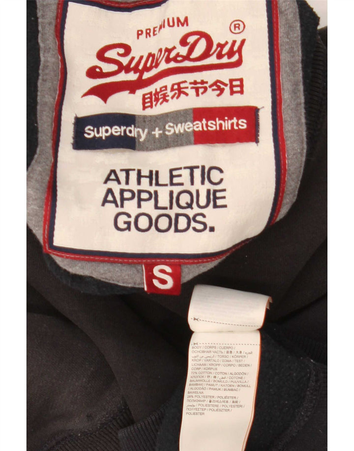 Superdry Herren-Sweatshirt mit Grafik, Größe S, schwarze Baumwolle