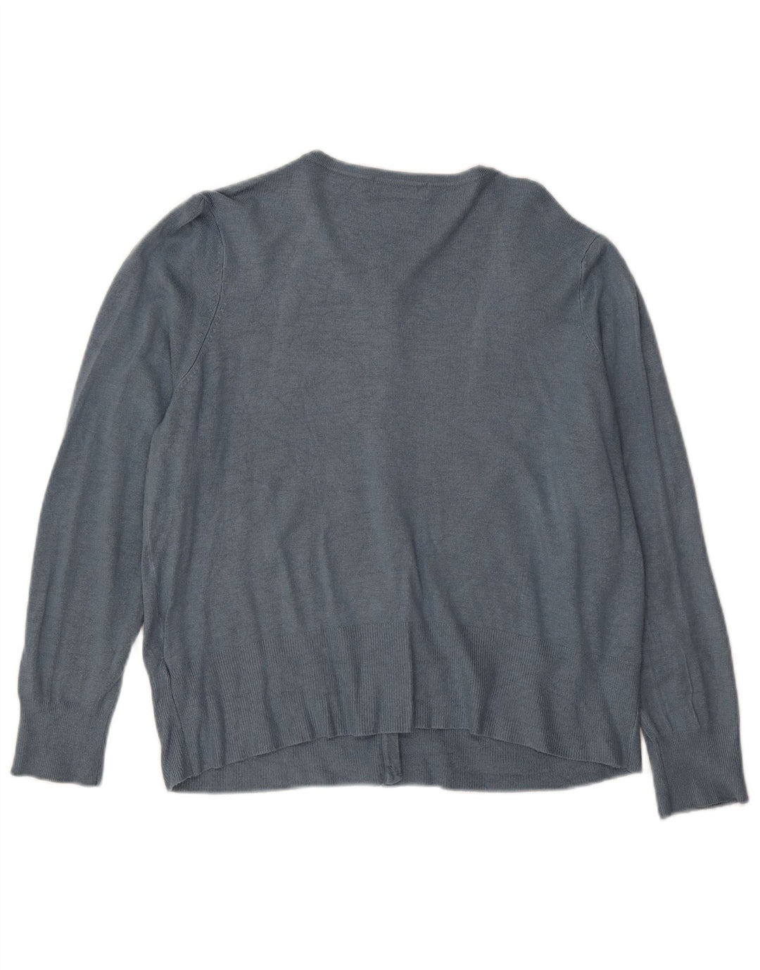Marks & Spencer Damen Crop Cardigan Pullover UK 14 Große blaue Viskose