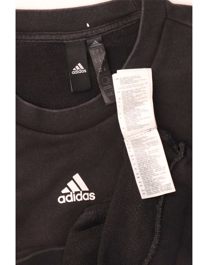 Adidas Herren Grafik-Sweatshirt-Pullover, mittelschwarz, Baumwolle