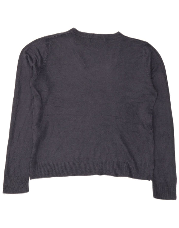 Marks & Spencer Damen-Pullover mit U-Boot-Ausschnitt, Gr. 14, Marineblau