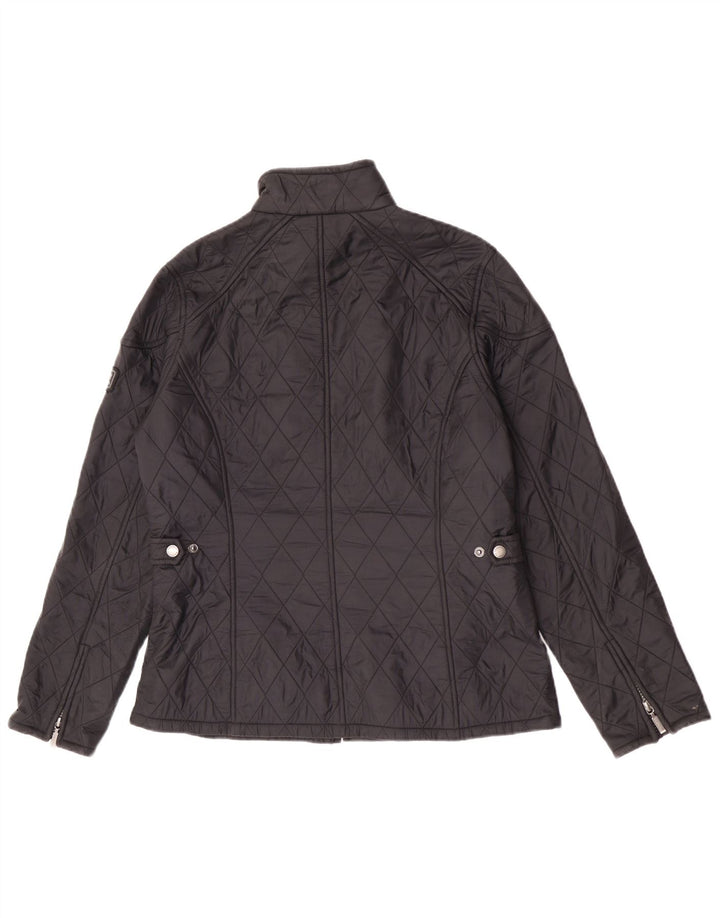 Barbour Damen Steppjacke UK 12 Medium Schwarz Polyamid