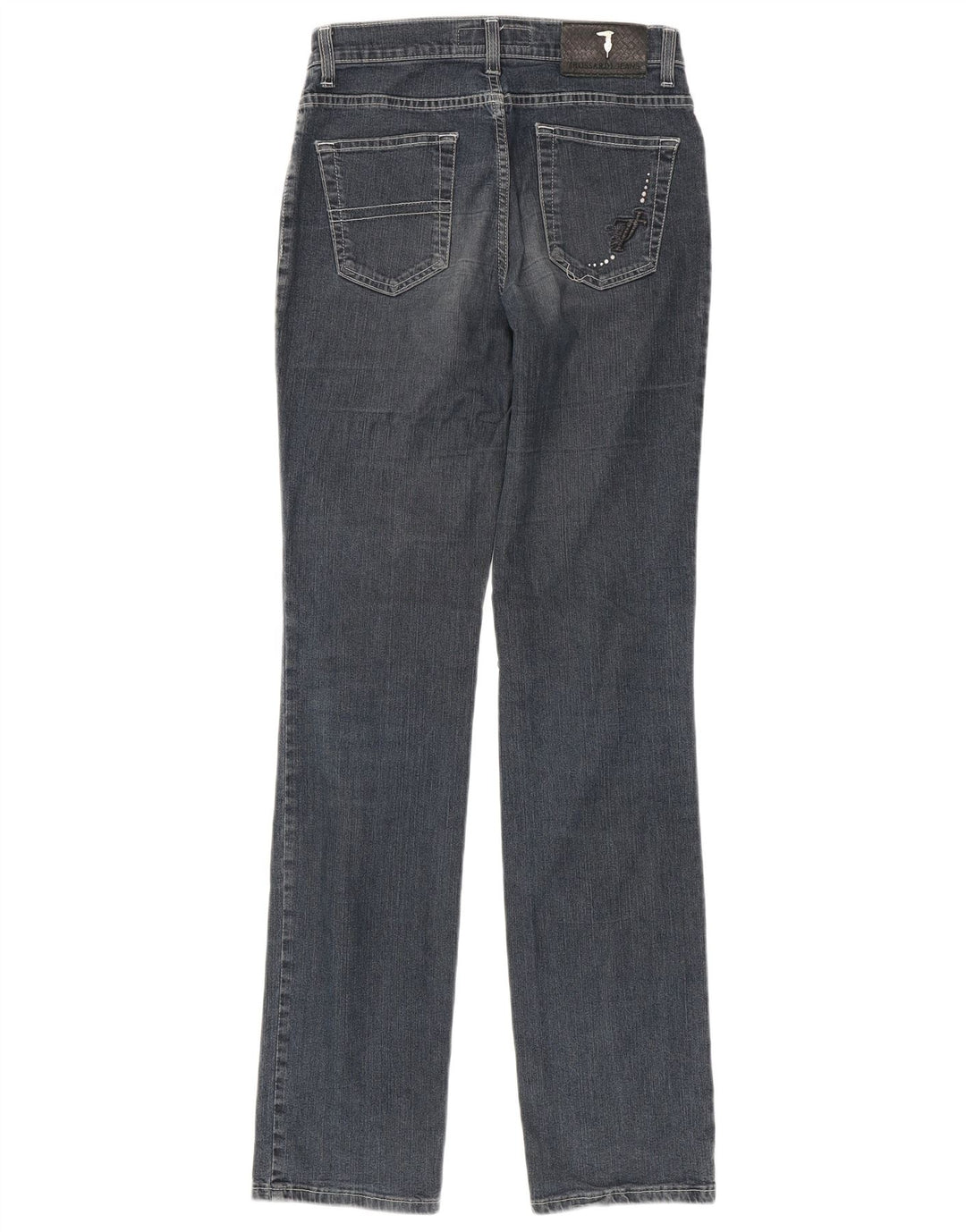 Trussardi Damen Straight Jeans W26 L33 Marineblaue Baumwolle