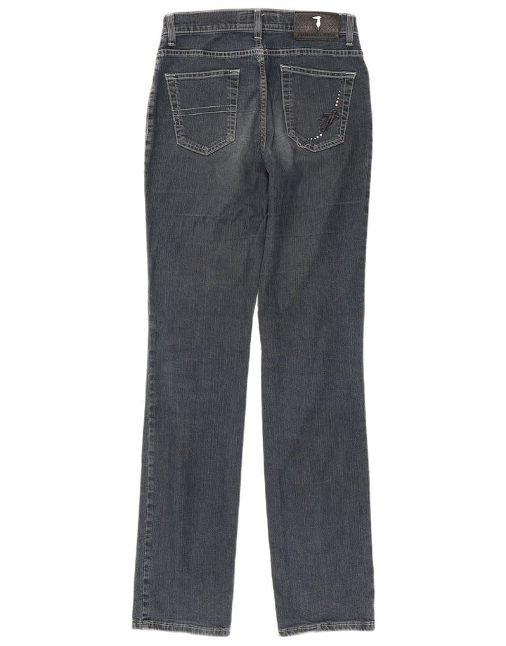 Trussardi Damen Straight Jeans W26 L33 Marineblaue Baumwolle