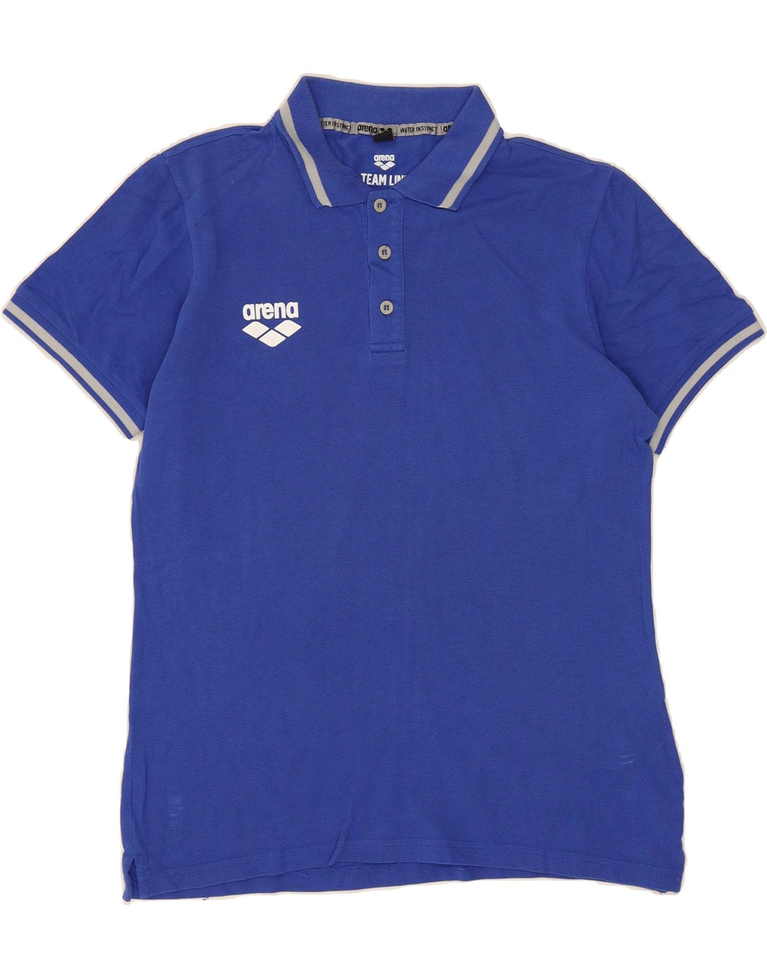 ARENA Mens Polo Shirt Small Blue Cotton Vintage Arena and Second-Hand Arena from Messina Hembry 