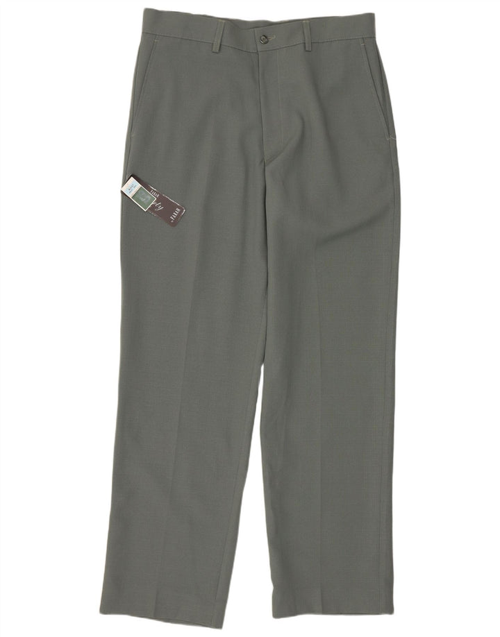 Farah Damen Gerade Freizeithose W34 L31 Grün Polyester