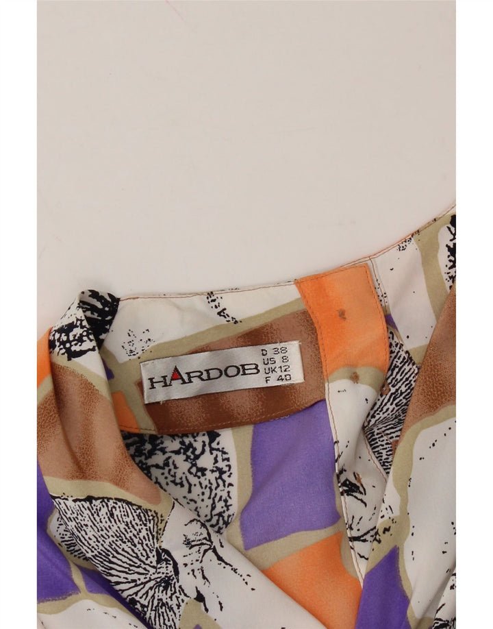 HARDOB Womens Blouse Top UK 12 Medium  Multicoloured Patchwork Polyester Vintage Hardob and Second-Hand Hardob from Messina Hembry 