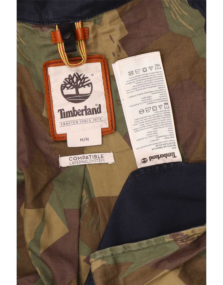 Timberland Herren-Militärjacke UK 38 Mittelmarineblaue Baumwolle